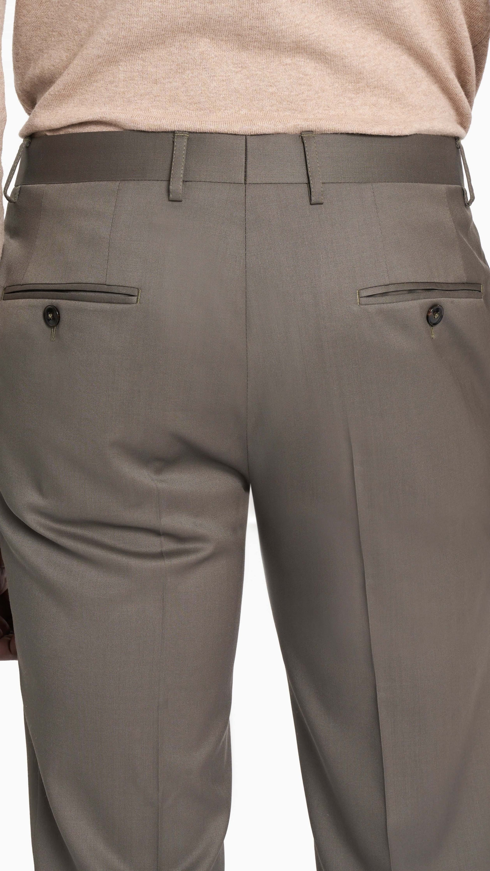 Scabal Olive Prunelle Custom Suit