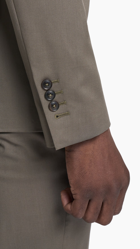 Scabal Olive Prunelle Custom Suit