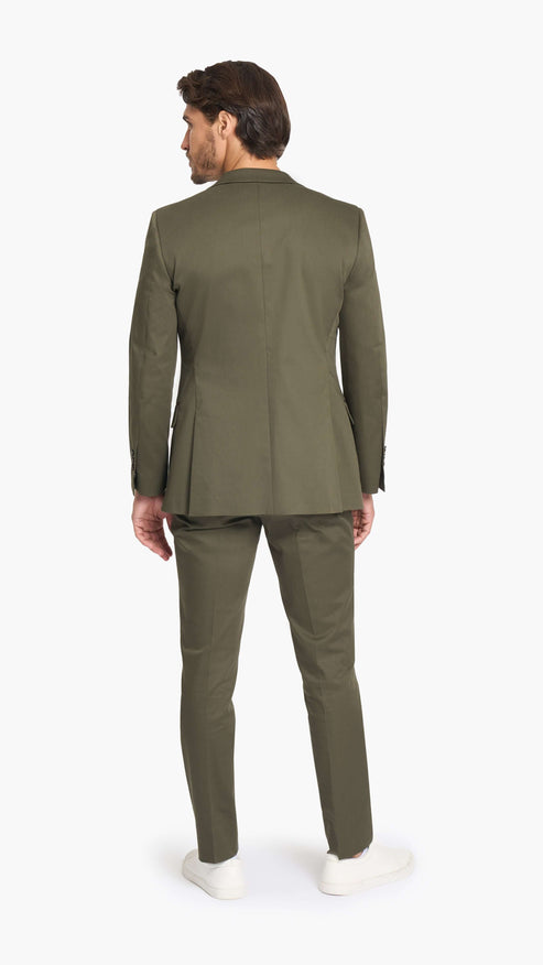 Holland & Sherry Dark Olive Cotton Jacket