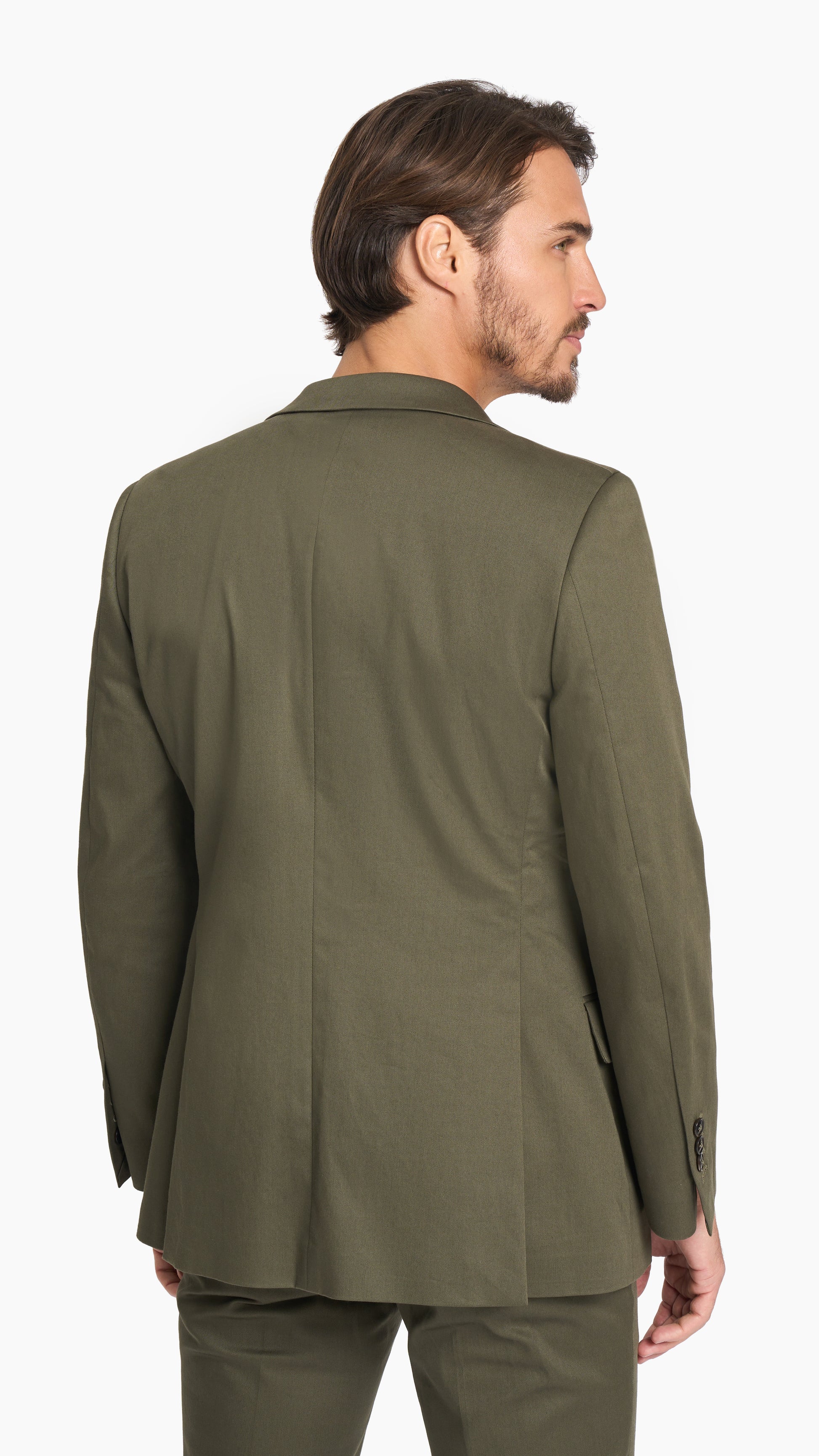 Dark Olive Twill Cotton Jacket