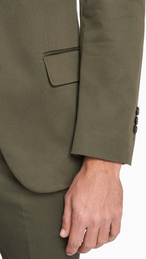 Holland & Sherry Dark Olive Cotton Jacket