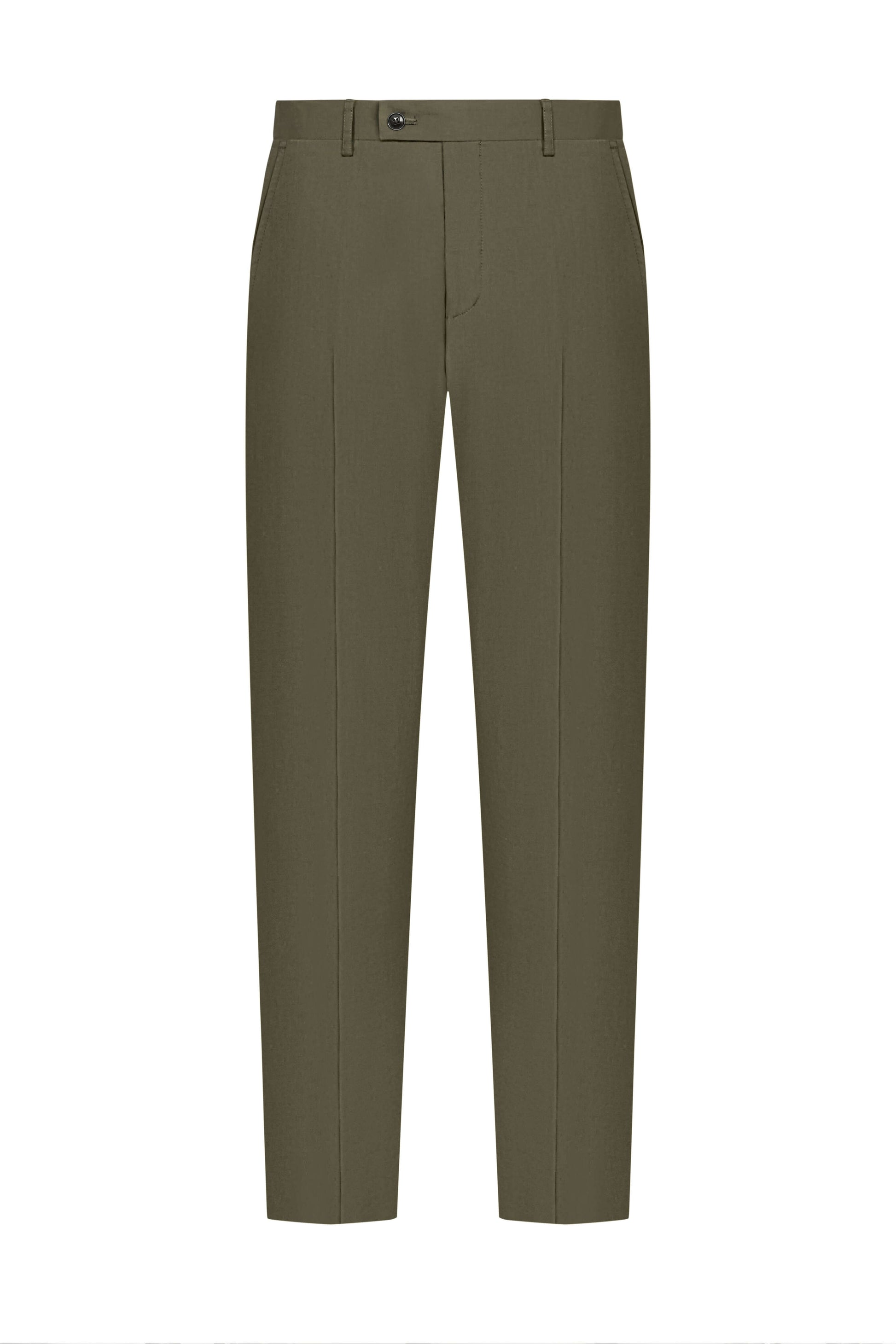 Holland & Sherry Dark Olive Twill Cotton Custom Suit