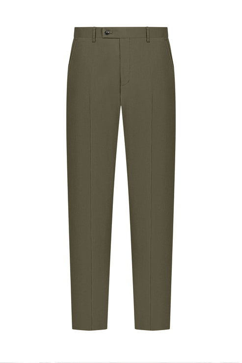Holland & Sherry Dark Olive Twill Cotton Custom Suit