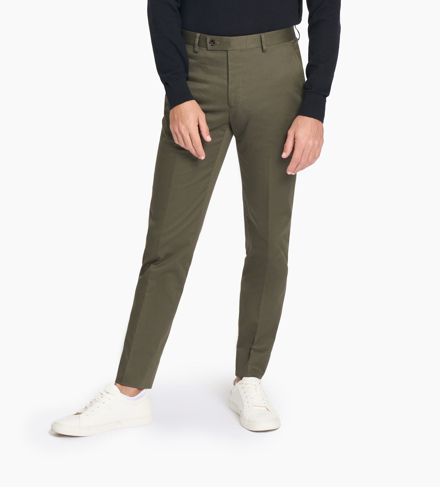 Dark Olive Twill Cotton Custom Trouser