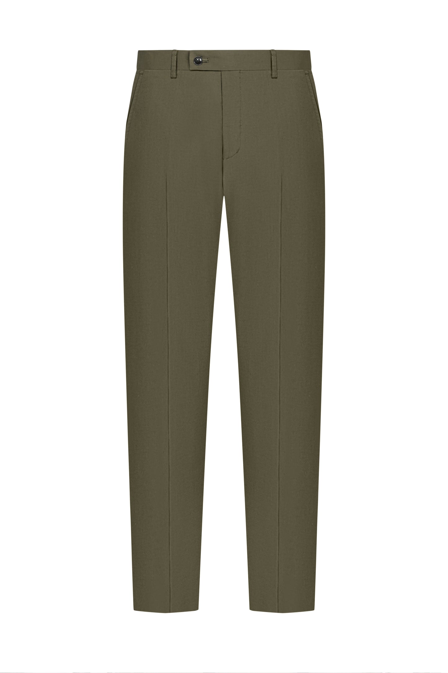 Dark Olive Twill Cotton Trouser