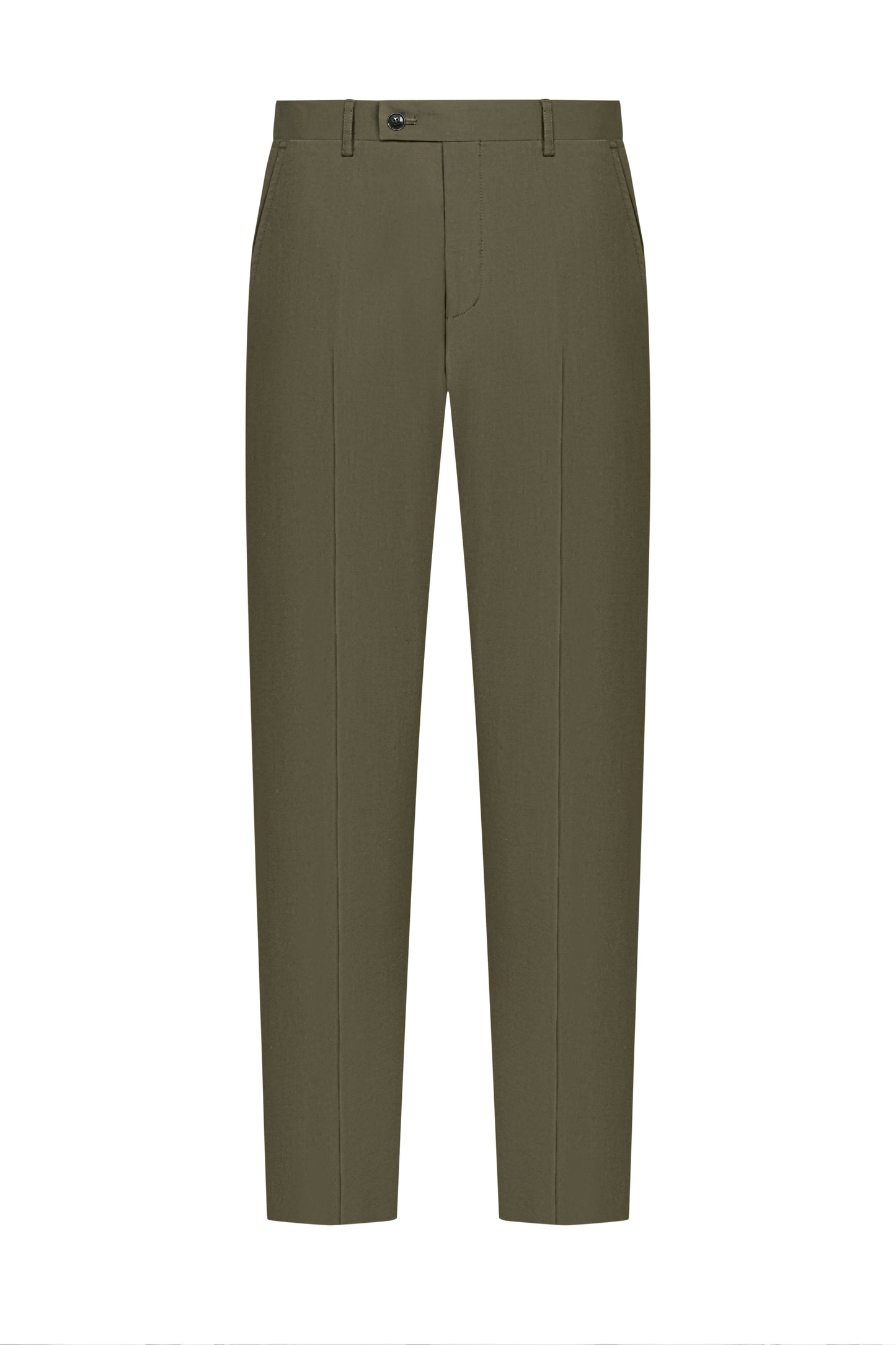 Dark Olive Twill Cotton Trouser