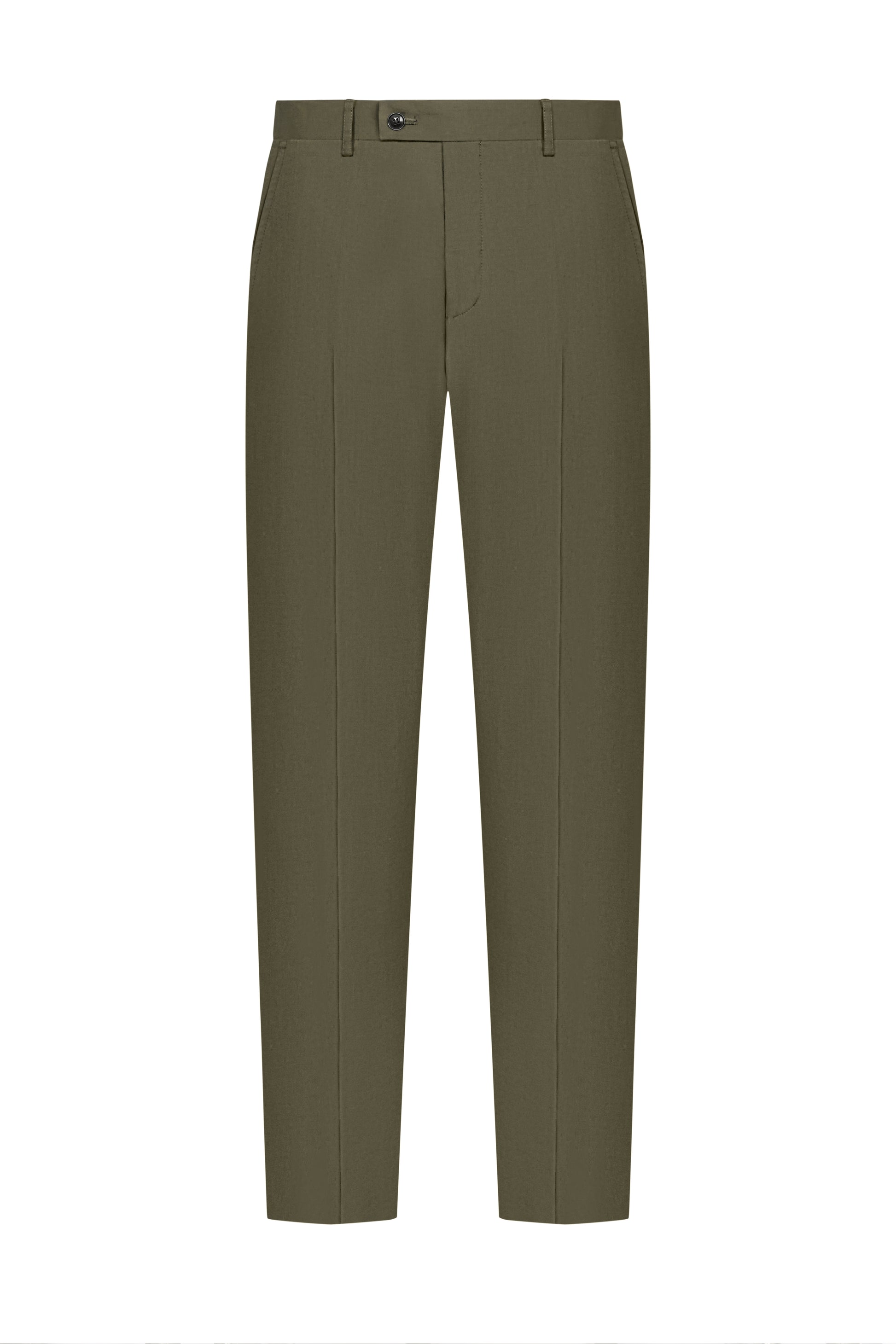 Dark Olive Twill Cotton Trouser