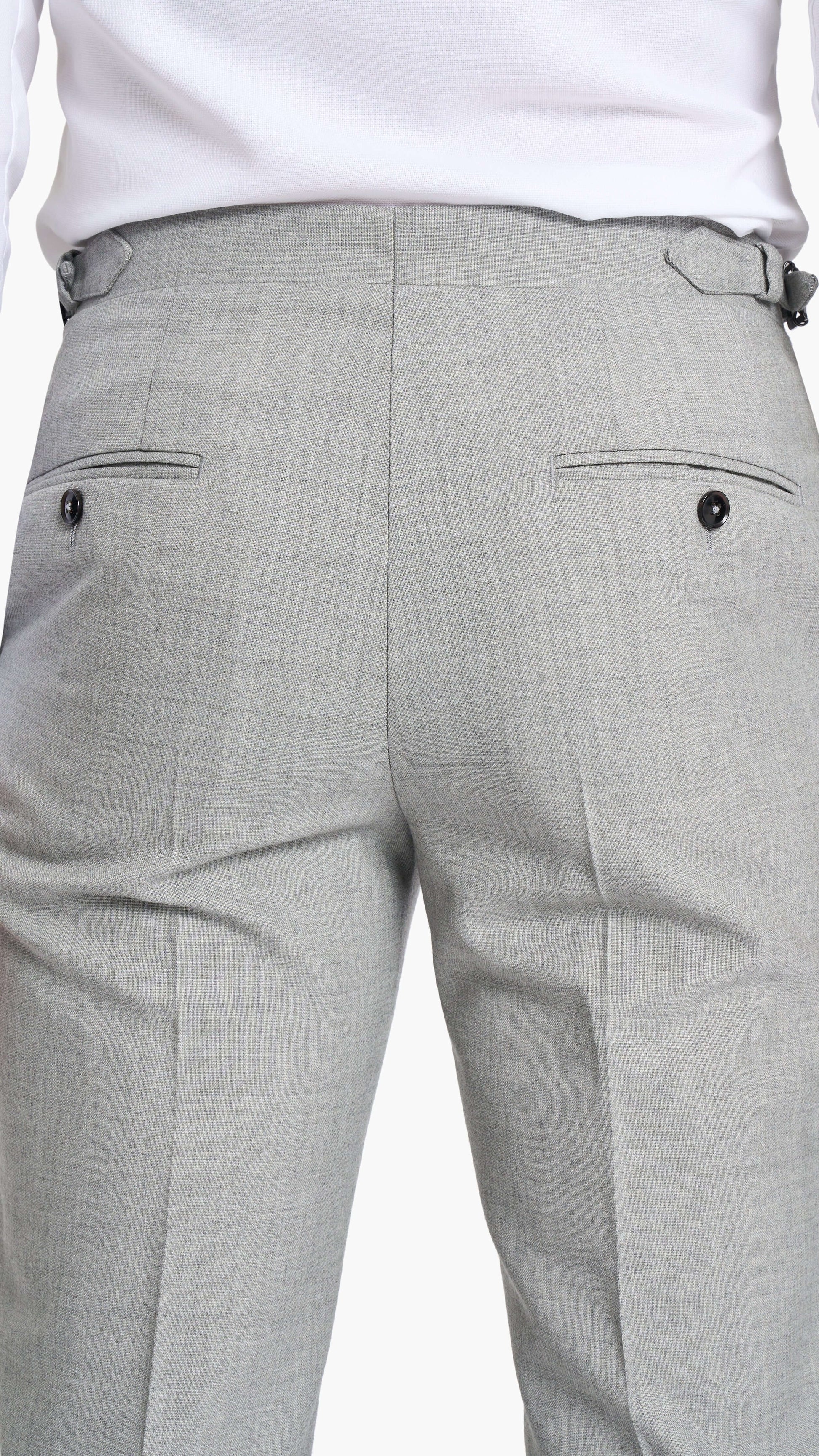 Holland & Sherry Light Grey Hopsack Custom Suit