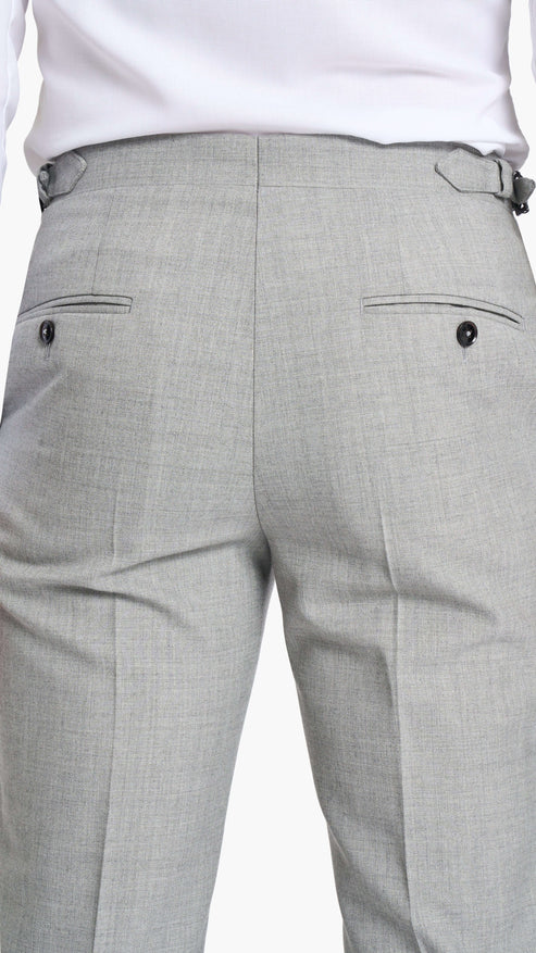 Holland & Sherry Light Grey Hopsack Custom Suit