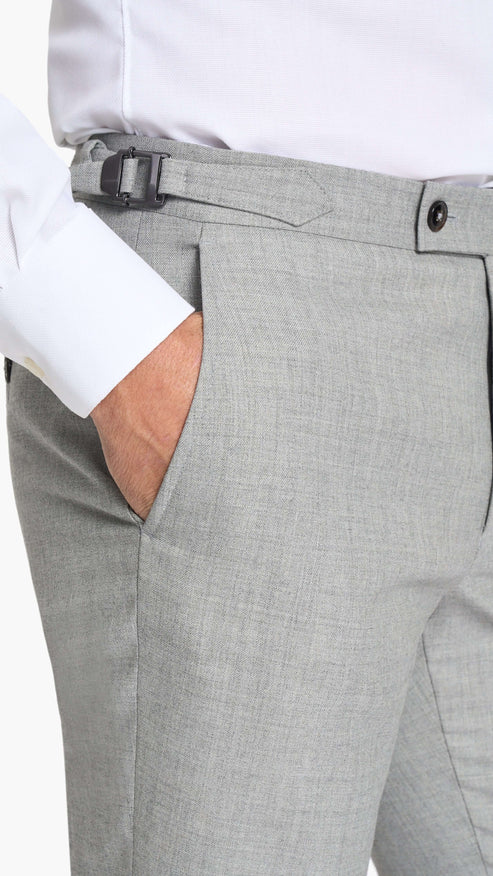 Holland & Sherry Light Grey Hopsack Custom Suit