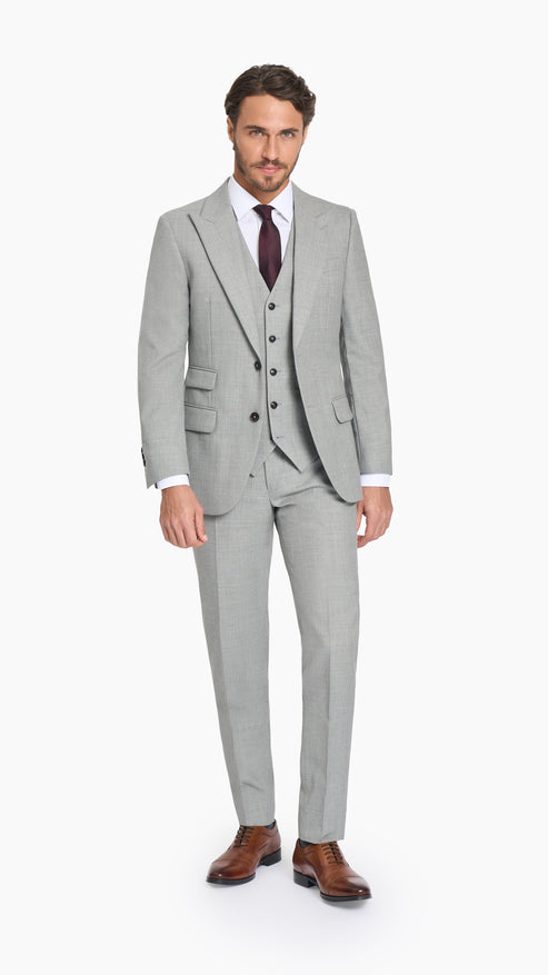 Light Grey Hopsack Suit