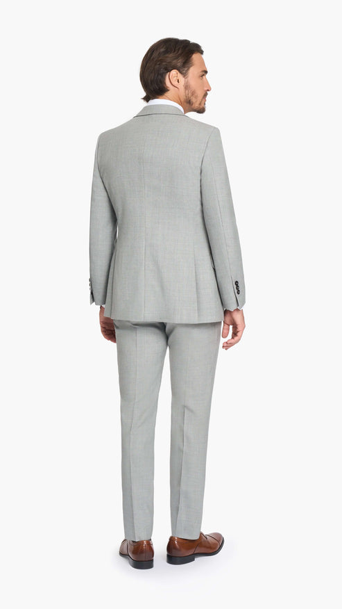 Holland & Sherry Light Grey Hopsack Custom Suit