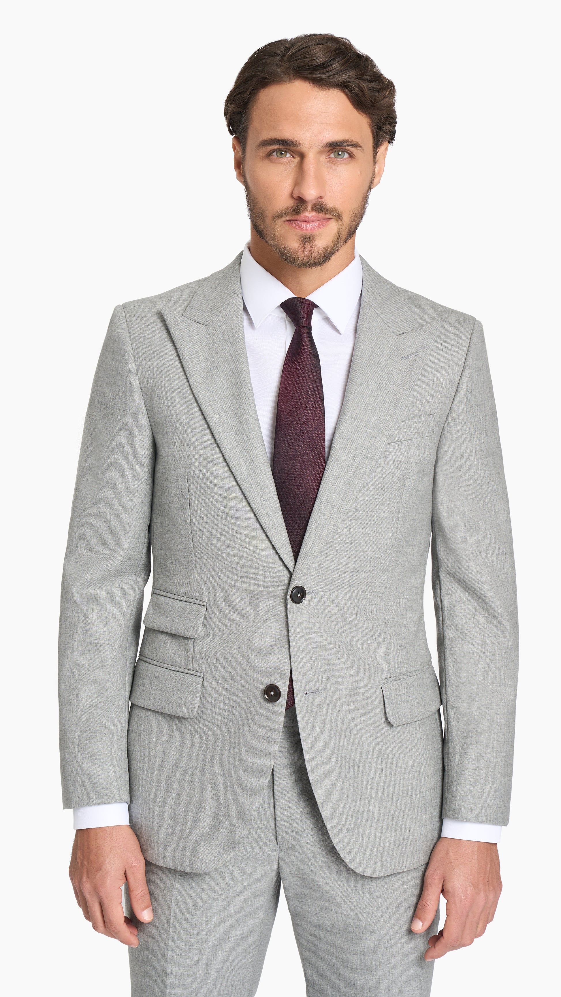 Light Grey Hopsack Suit