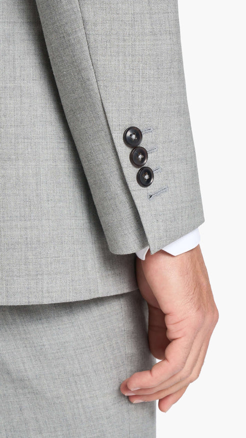 Holland & Sherry Light Grey Hopsack Custom Suit