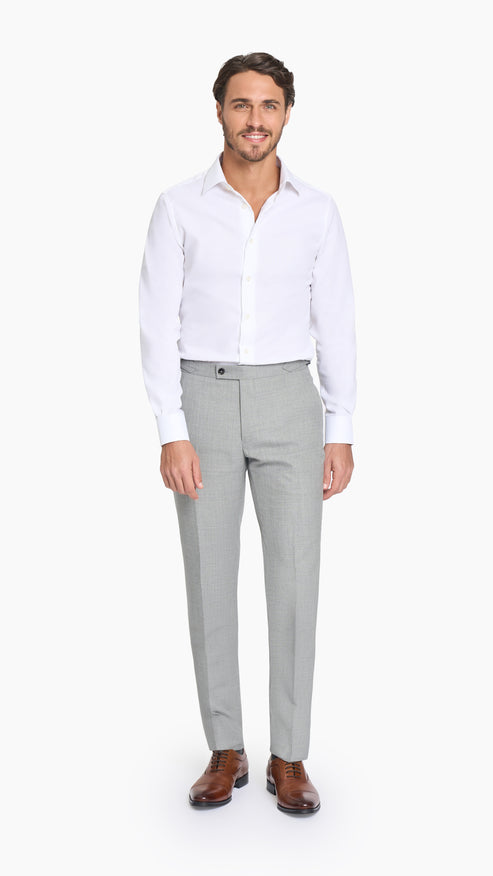 Light Grey Hopsack Trouser