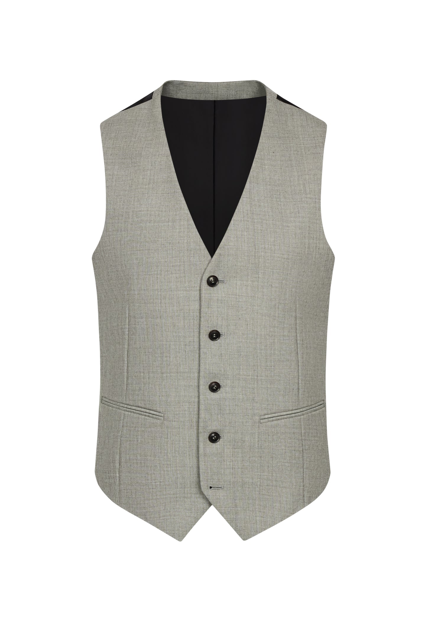 Light Grey Hopsack Waistcoat