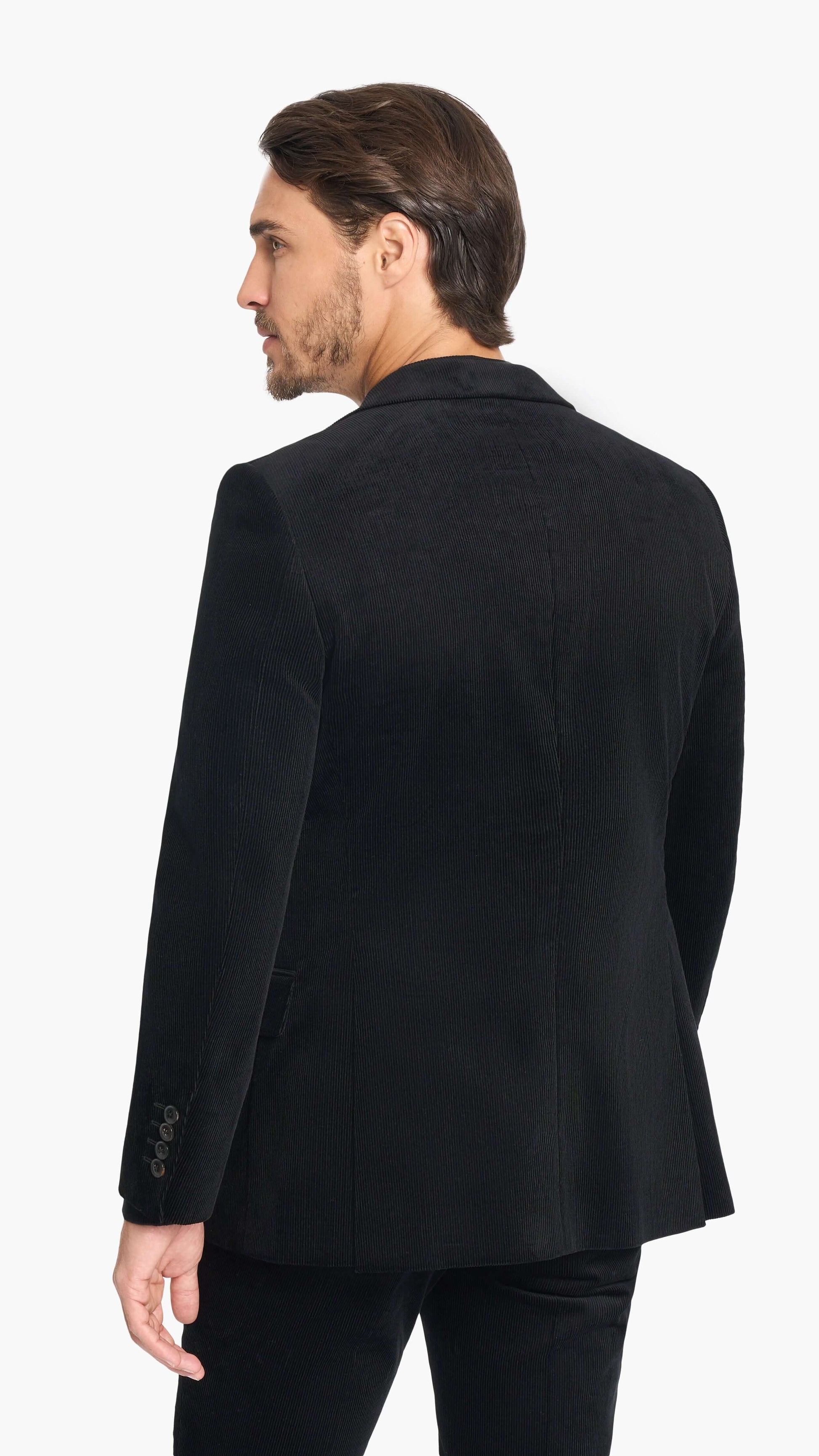 Scabal Black Corduroy Custom Jacket