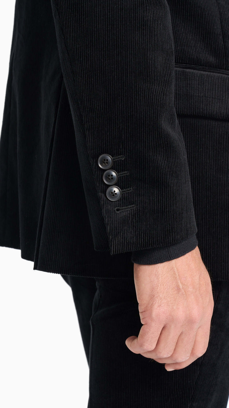 Scabal Black Corduroy Custom Jacket
