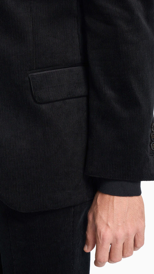 Scabal Black Corduroy Custom Jacket