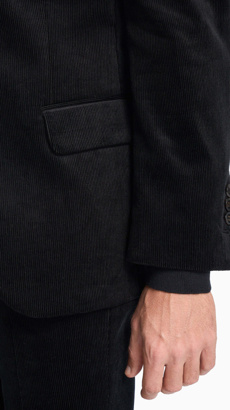 Scabal Black Corduroy Custom Jacket
