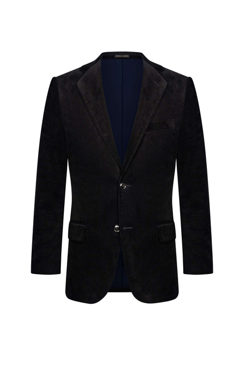 Scabal Black Corduroy Custom Jacket
