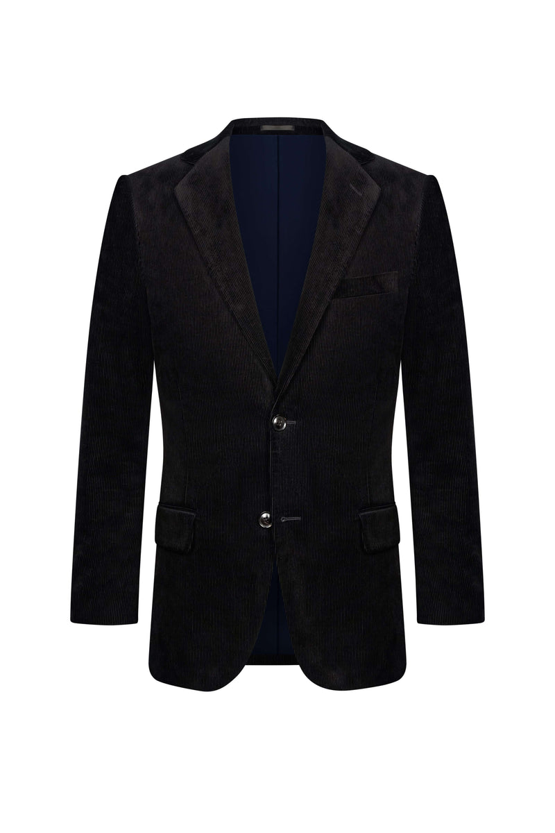 Scabal Black Corduroy Custom Jacket