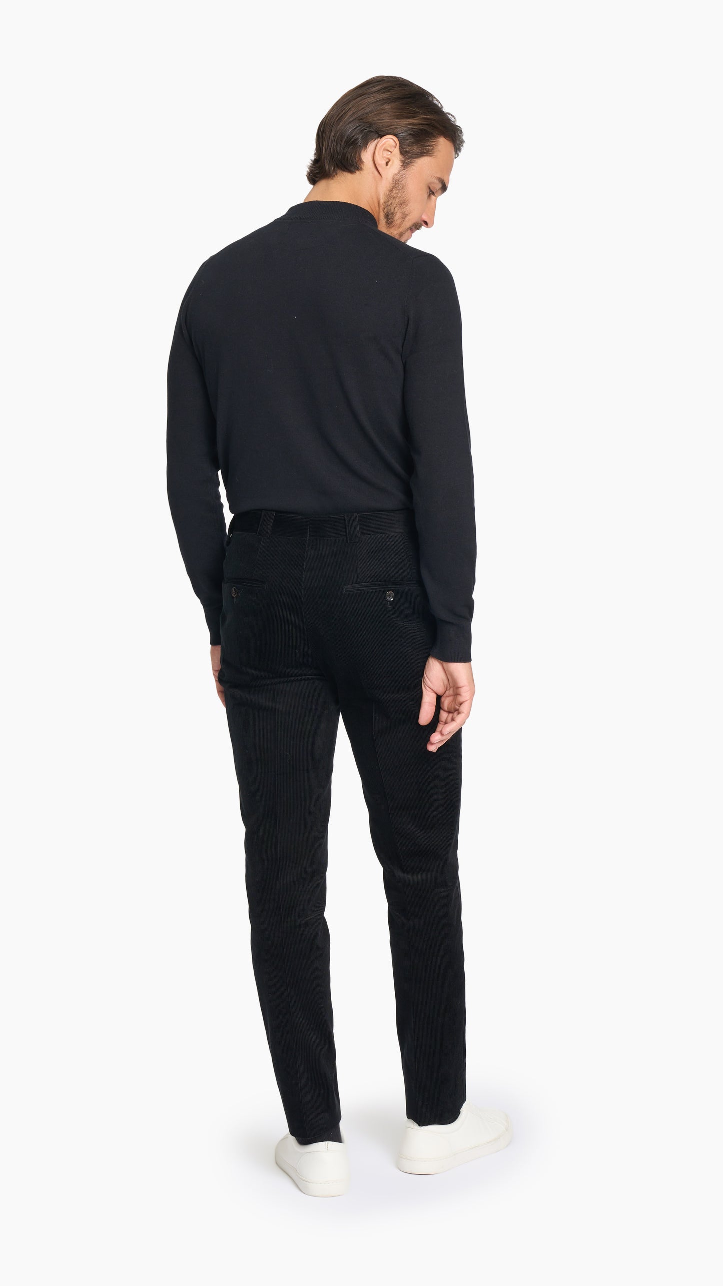 Black Corduroy Custom Trouser