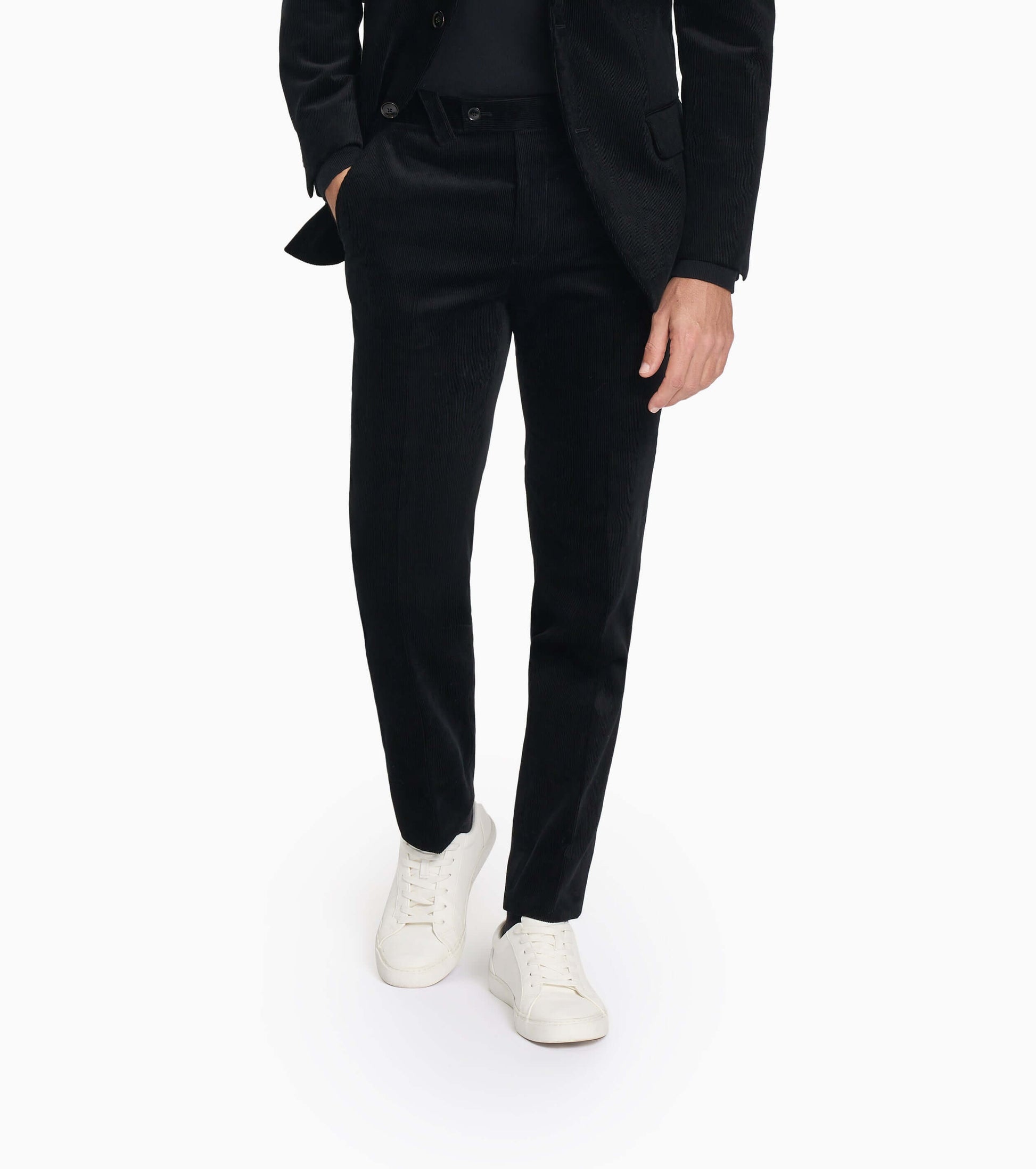 Scabal Black Corduroy Custom Trouser