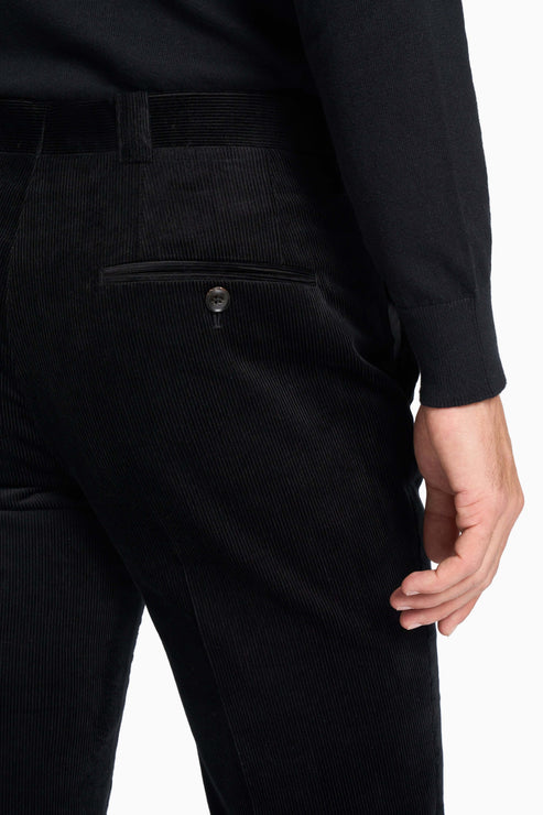 Scabal Black Corduroy Custom Trouser