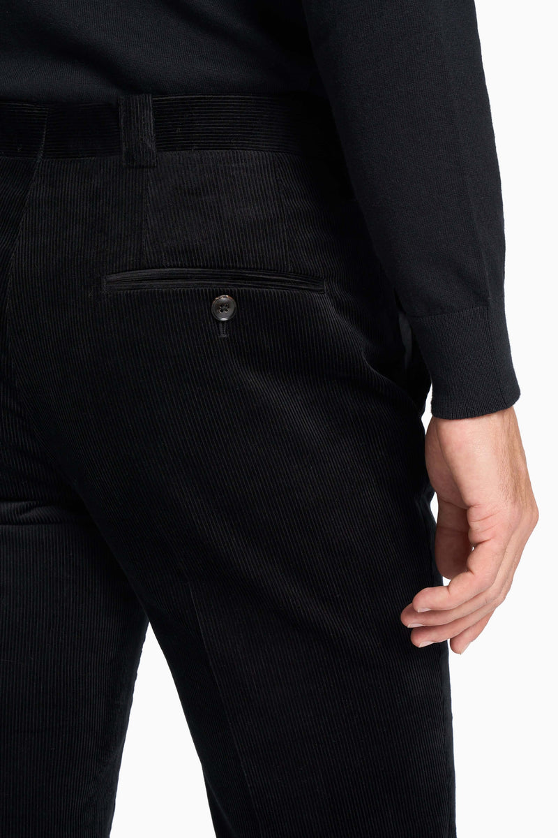 Scabal Black Corduroy Custom Trouser