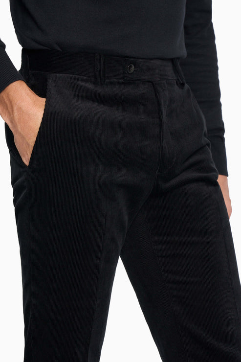 Scabal Black Corduroy Custom Trouser
