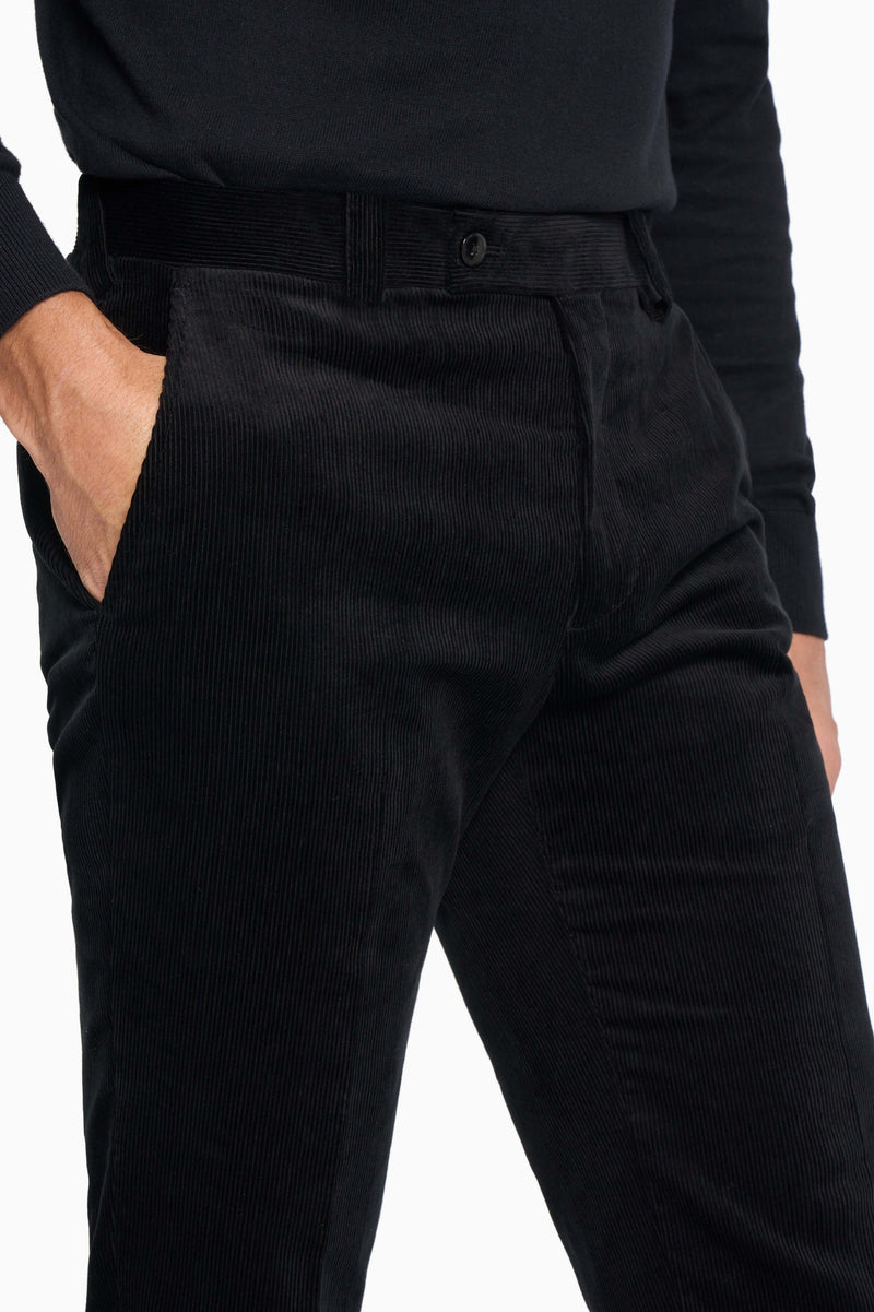 Scabal Black Corduroy Custom Trouser