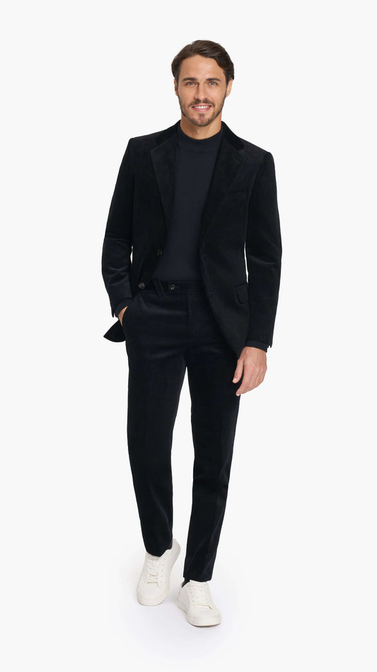 Scabal Black Corduroy Custom Trouser