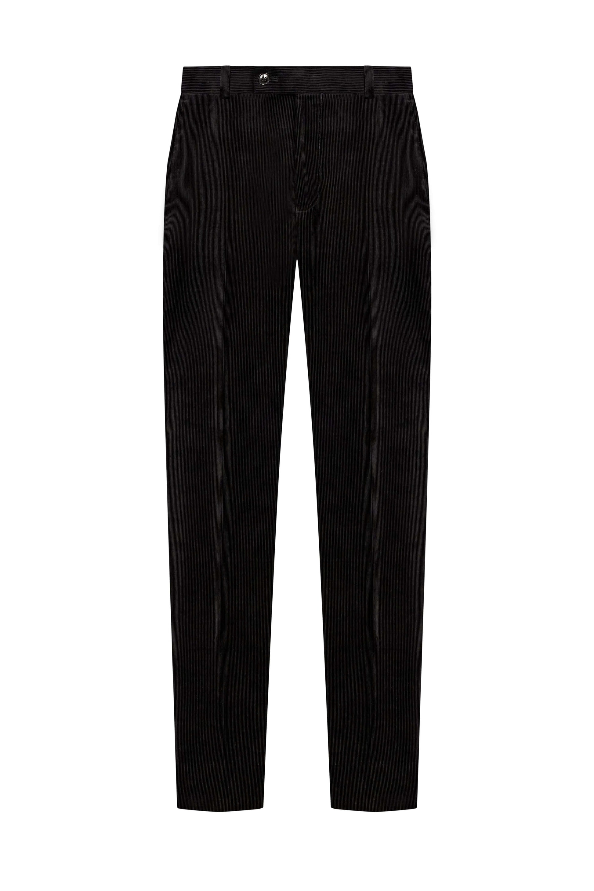 Scabal Black Corduroy Custom Trouser