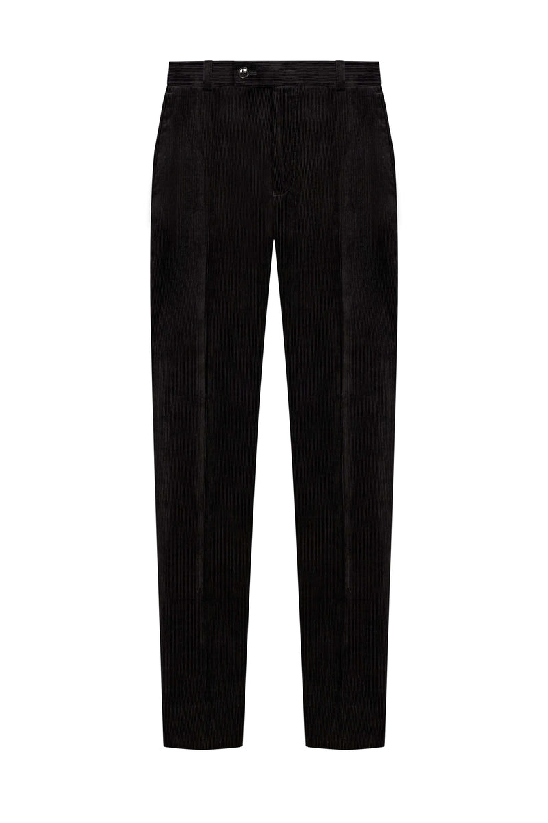 Scabal Black Corduroy Custom Trouser