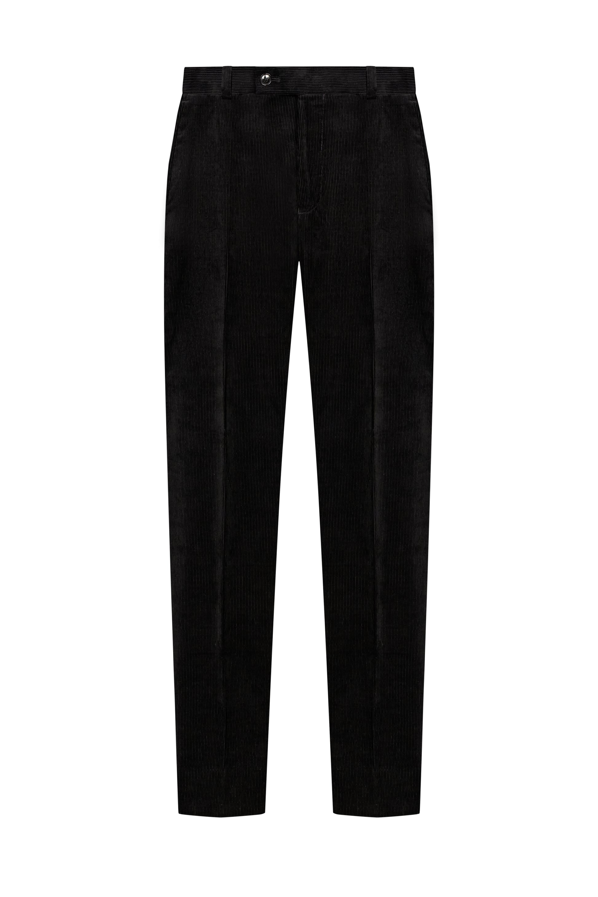 Scabal Black Corduroy Custom Trouser