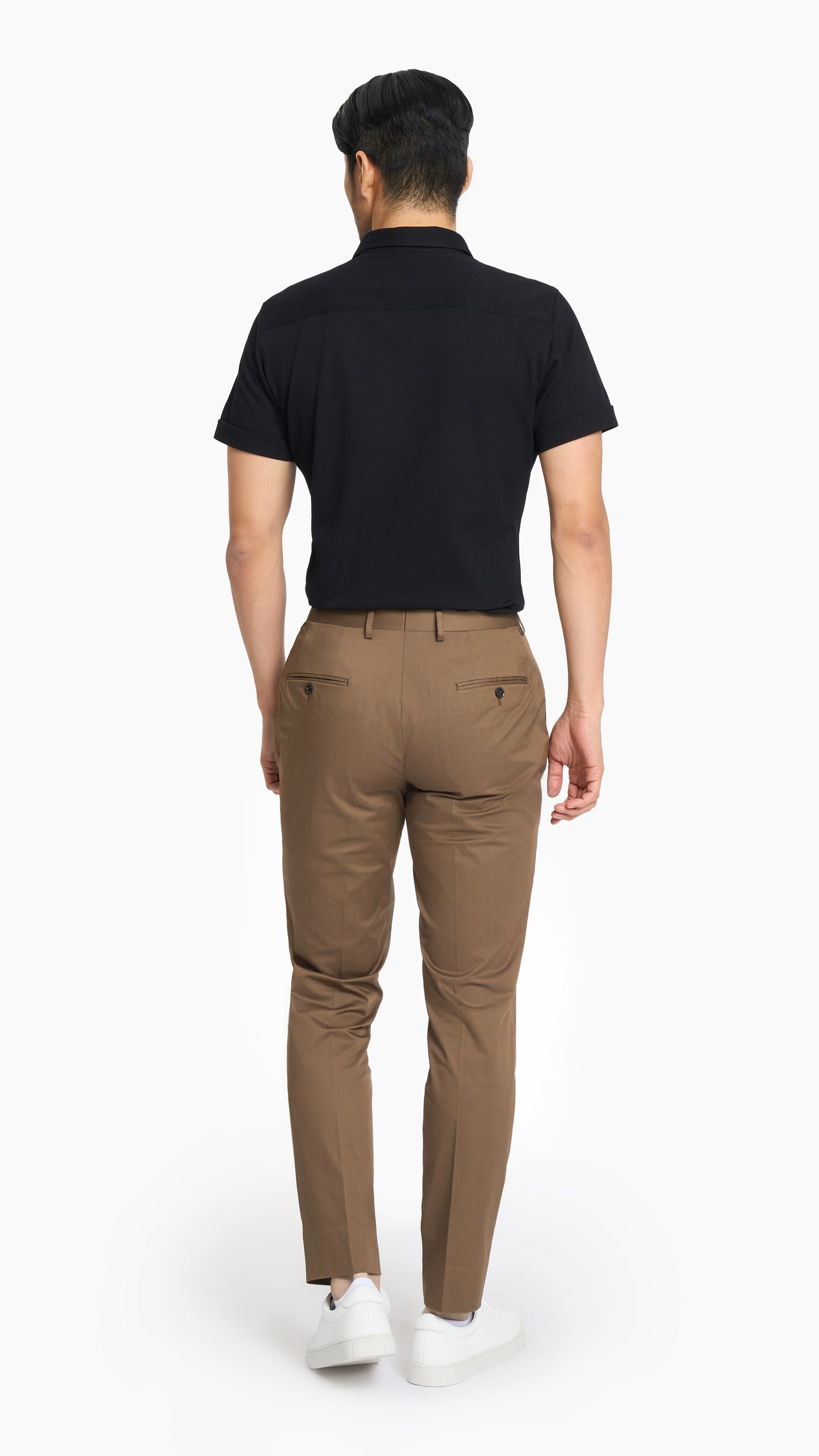 Holland & Sherry Dark Tan Twill Cotton Custom Suit