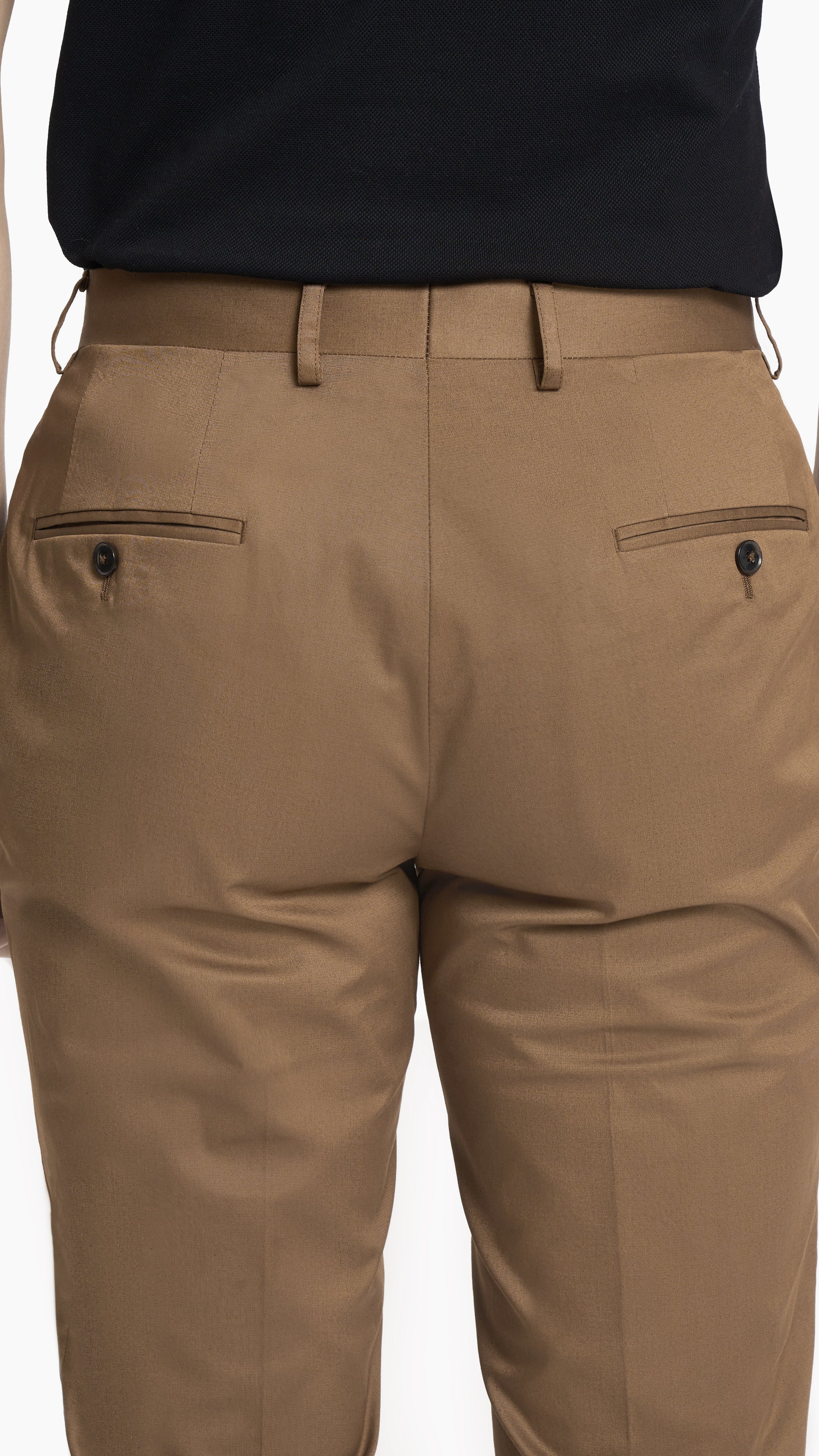 Holland & Sherry Dark Tan Twill Cotton Custom Suit