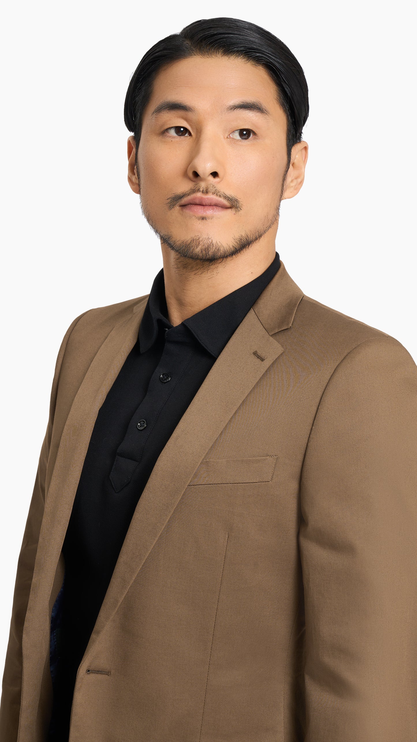 Holland & Sherry Dark Tan Twill Cotton Custom Suit