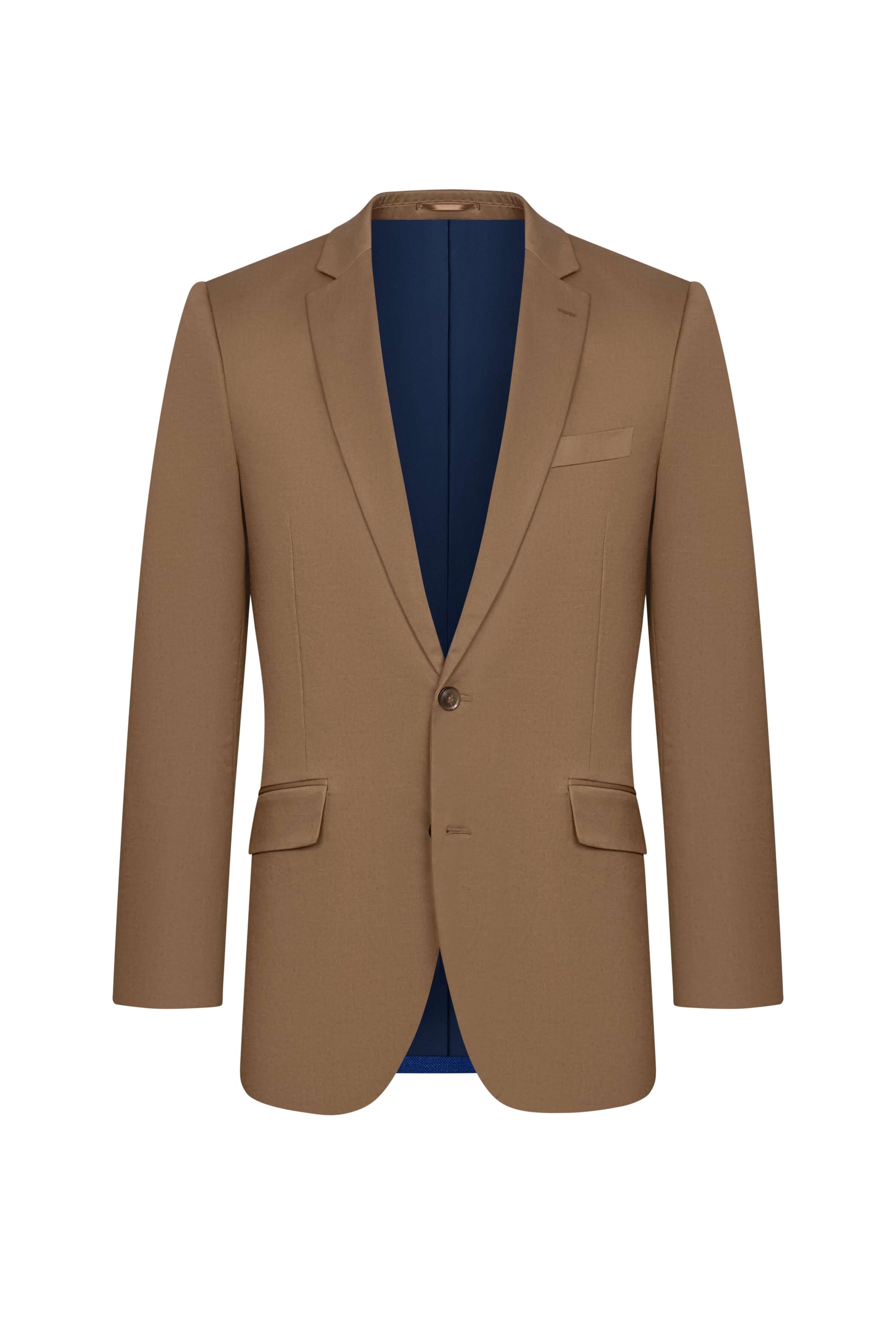 Holland & Sherry Dark Tan Twill Cotton Custom Suit