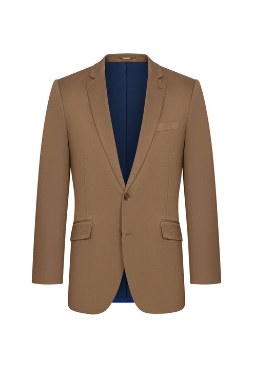 Holland & Sherry Dark Tan Twill Cotton Custom Suit