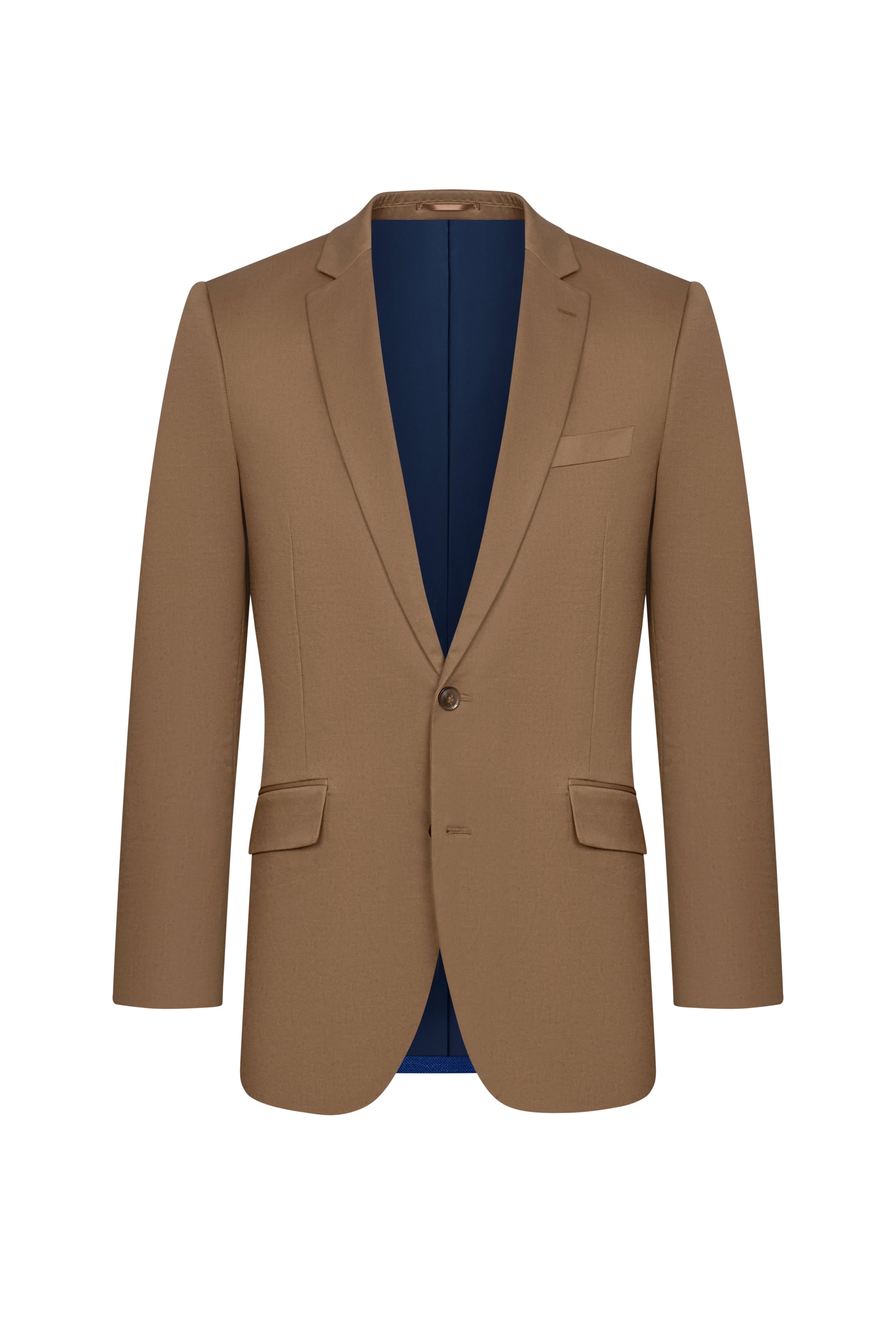 Holland & Sherry Dark Tan Twill Cotton Custom Suit