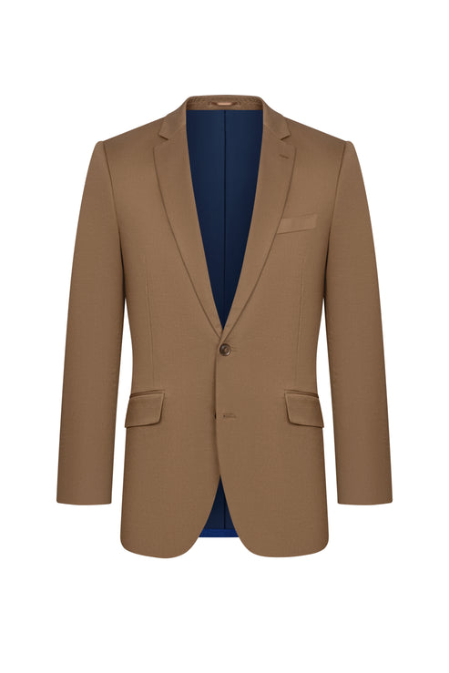 Holland & Sherry Dark Tan Twill Cotton Custom Suit