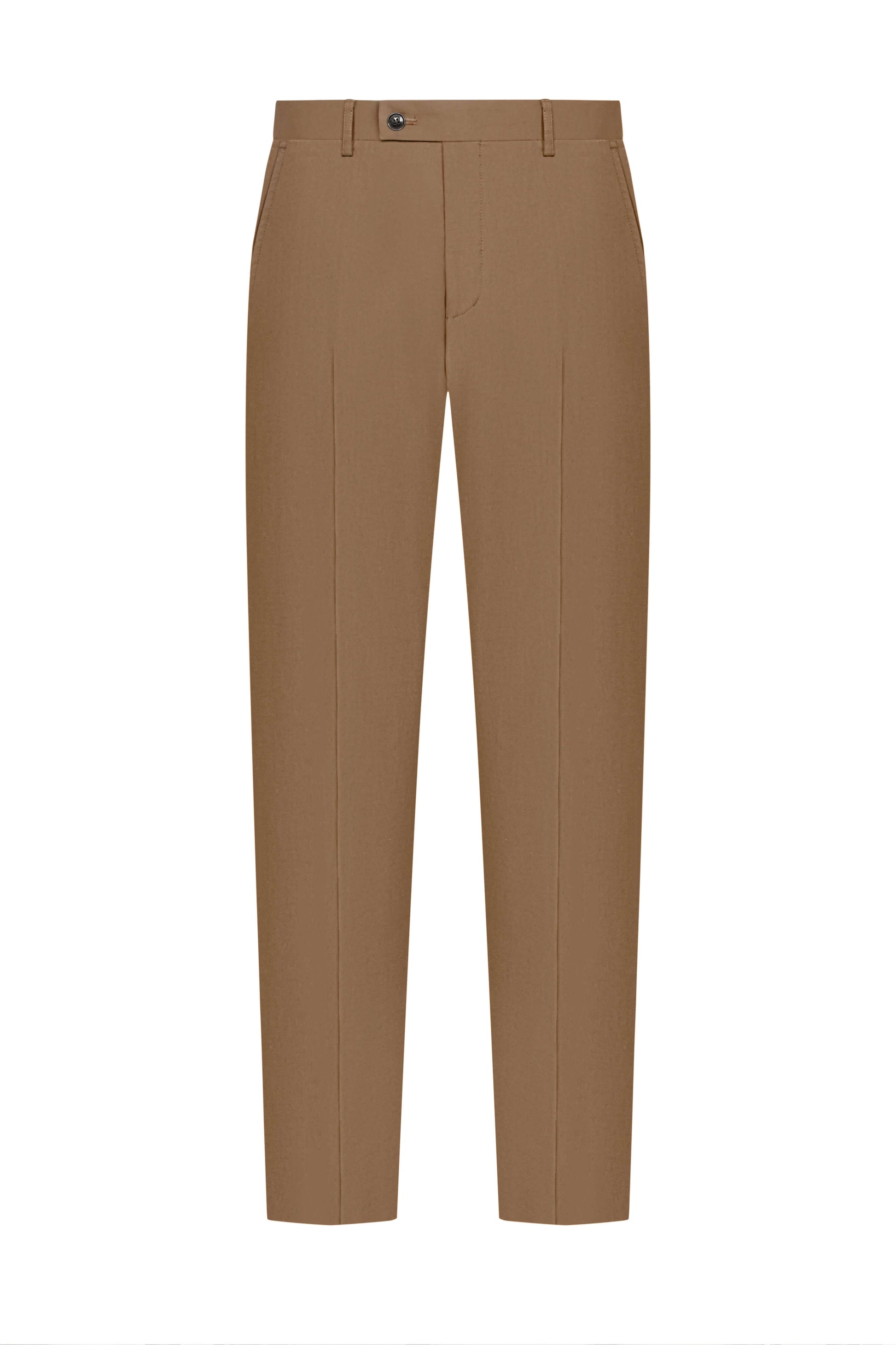 Holland & Sherry Dark Tan Twill Cotton Custom Suit