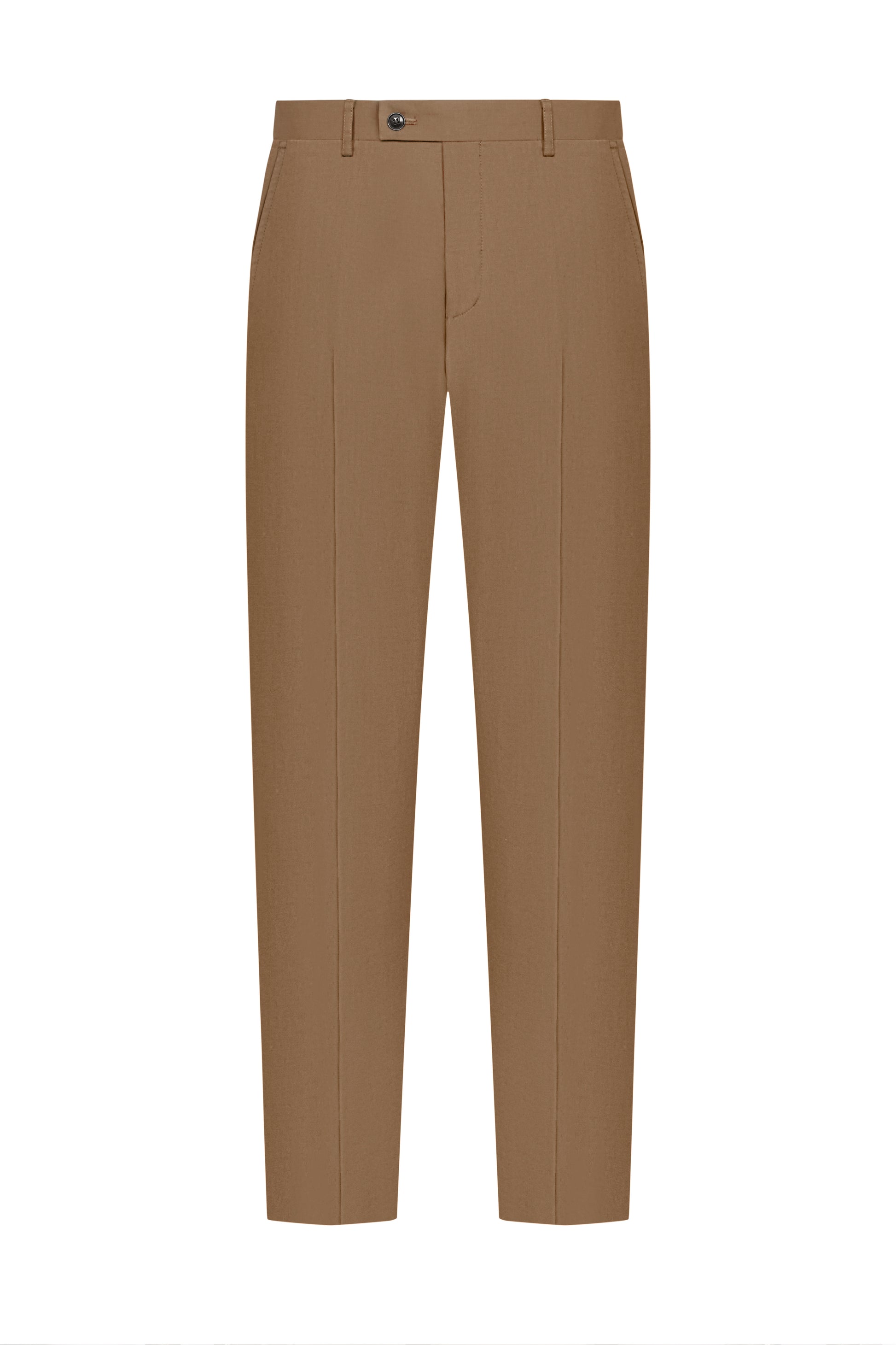 Holland & Sherry Dark Tan Twill Cotton Custom Suit