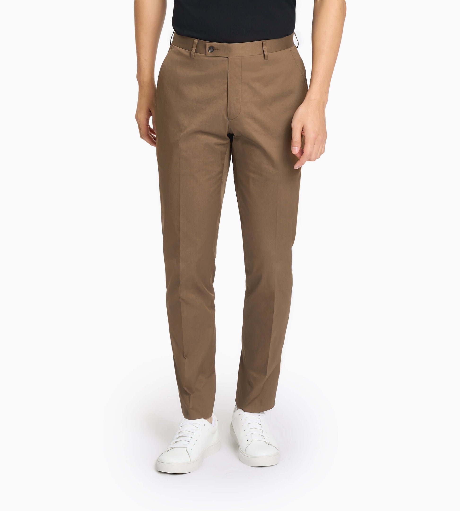 Holland & Sherry Dark Tan Twill Cotton Custom Trouser