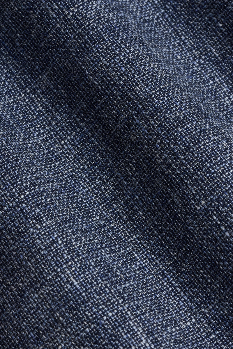Scabal Steel Blue Hopsack Custom Jacket