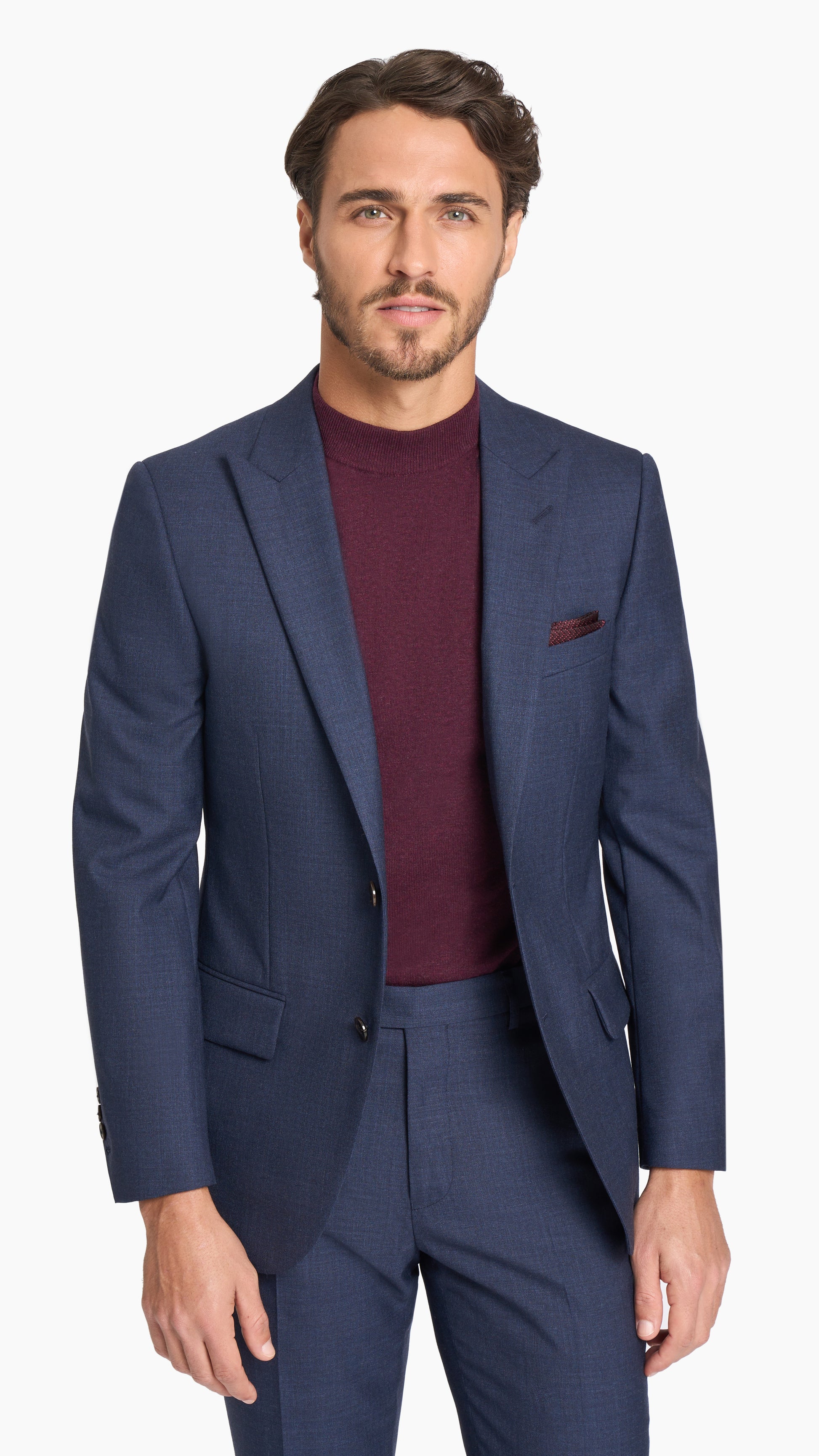 Navy Blue Plain Weave Jacket