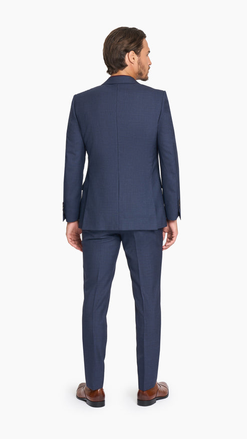 Navy Blue Plain Weave Suit
