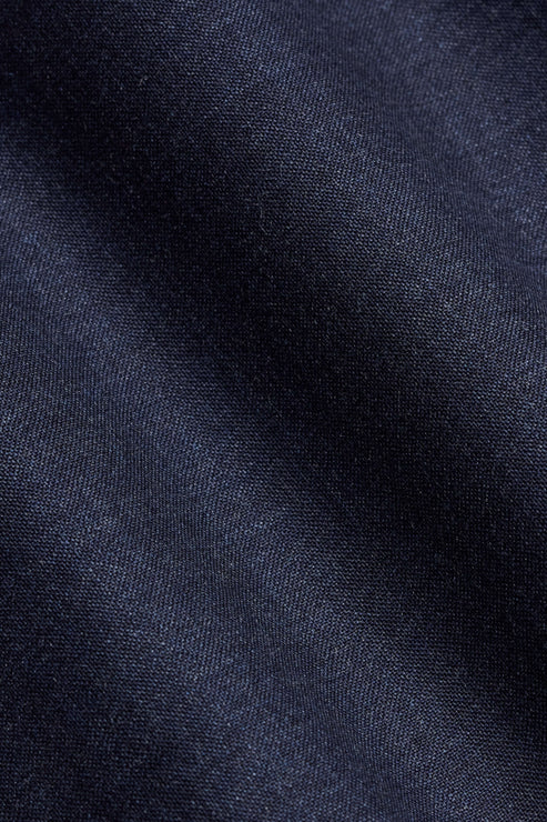 Scabal Navy Blue Plain Weave Custom Suit